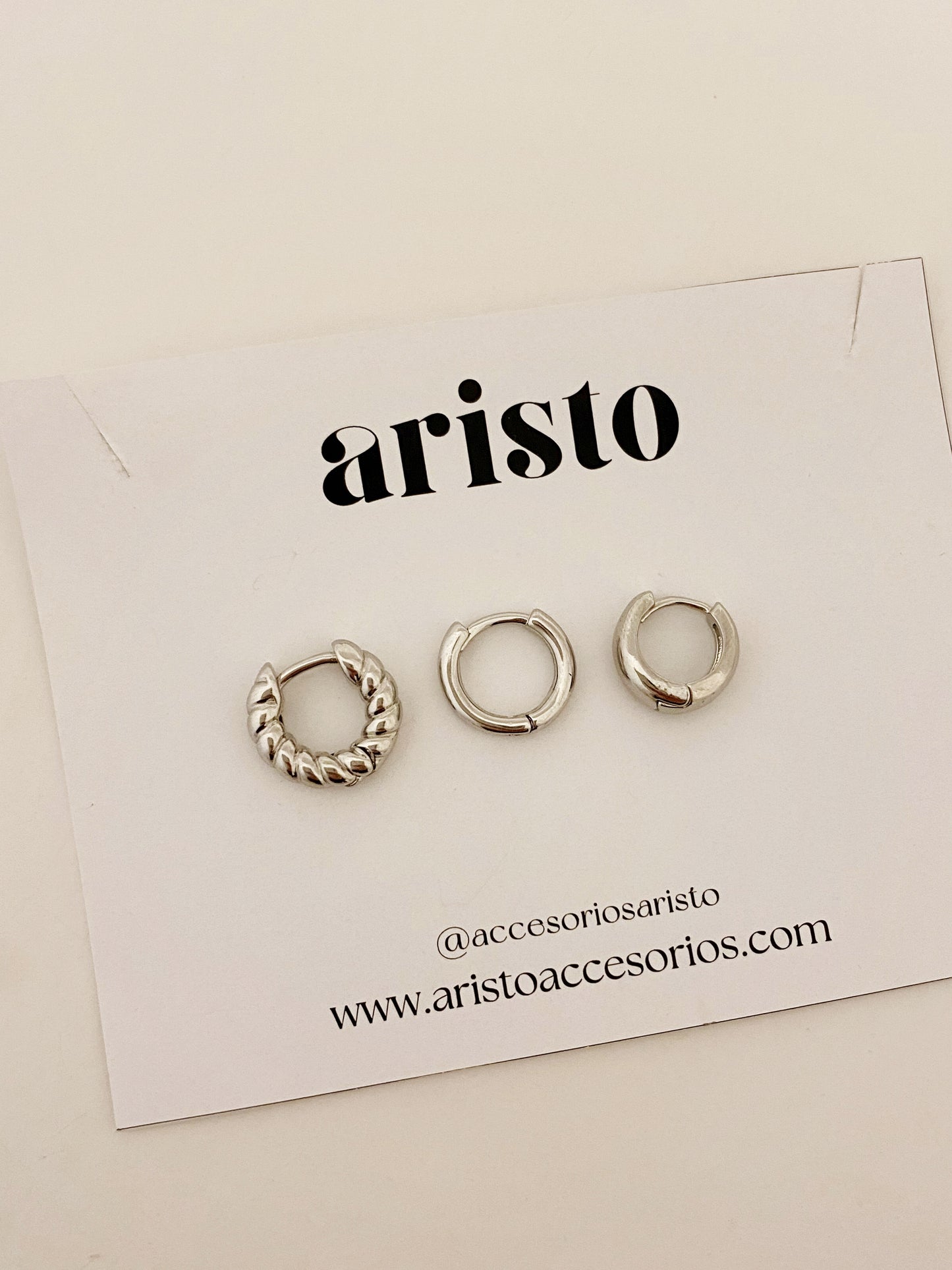 Set de argollas mini silver
