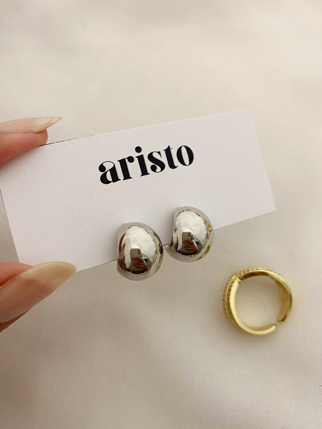 Zarcillos Sara silver