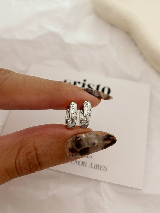 Argollas Sally mini silver