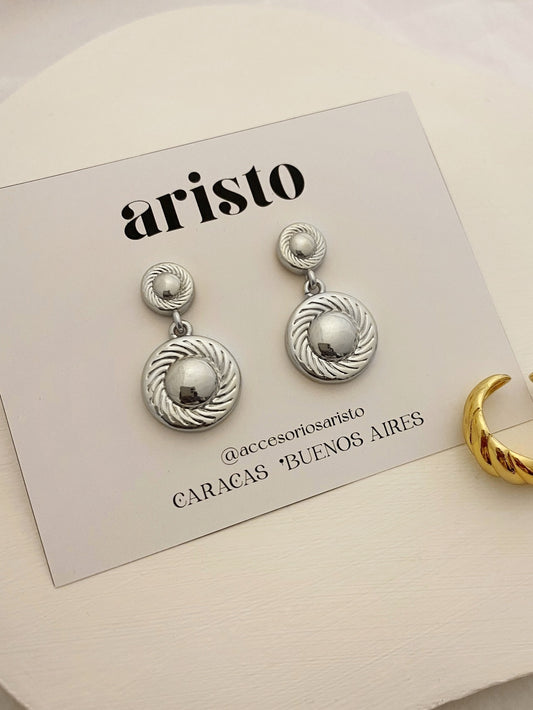 Zarcillos Coco silver