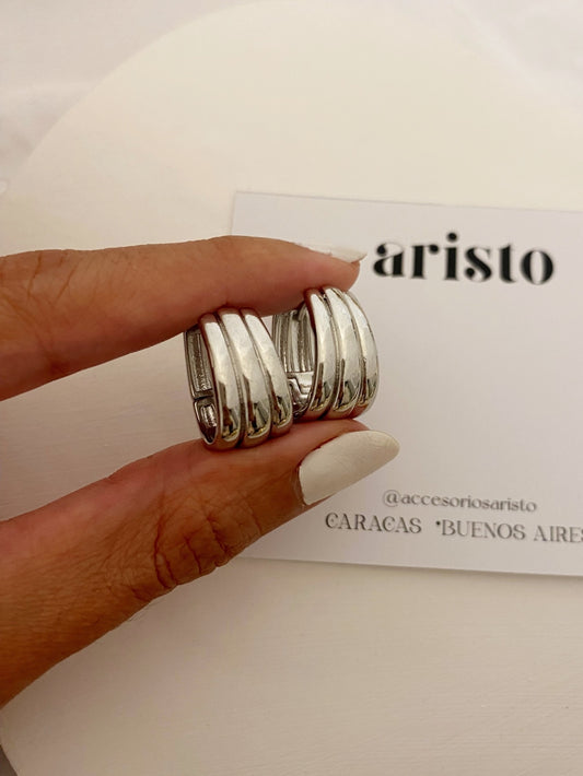 Zarcillos Mónaco silver