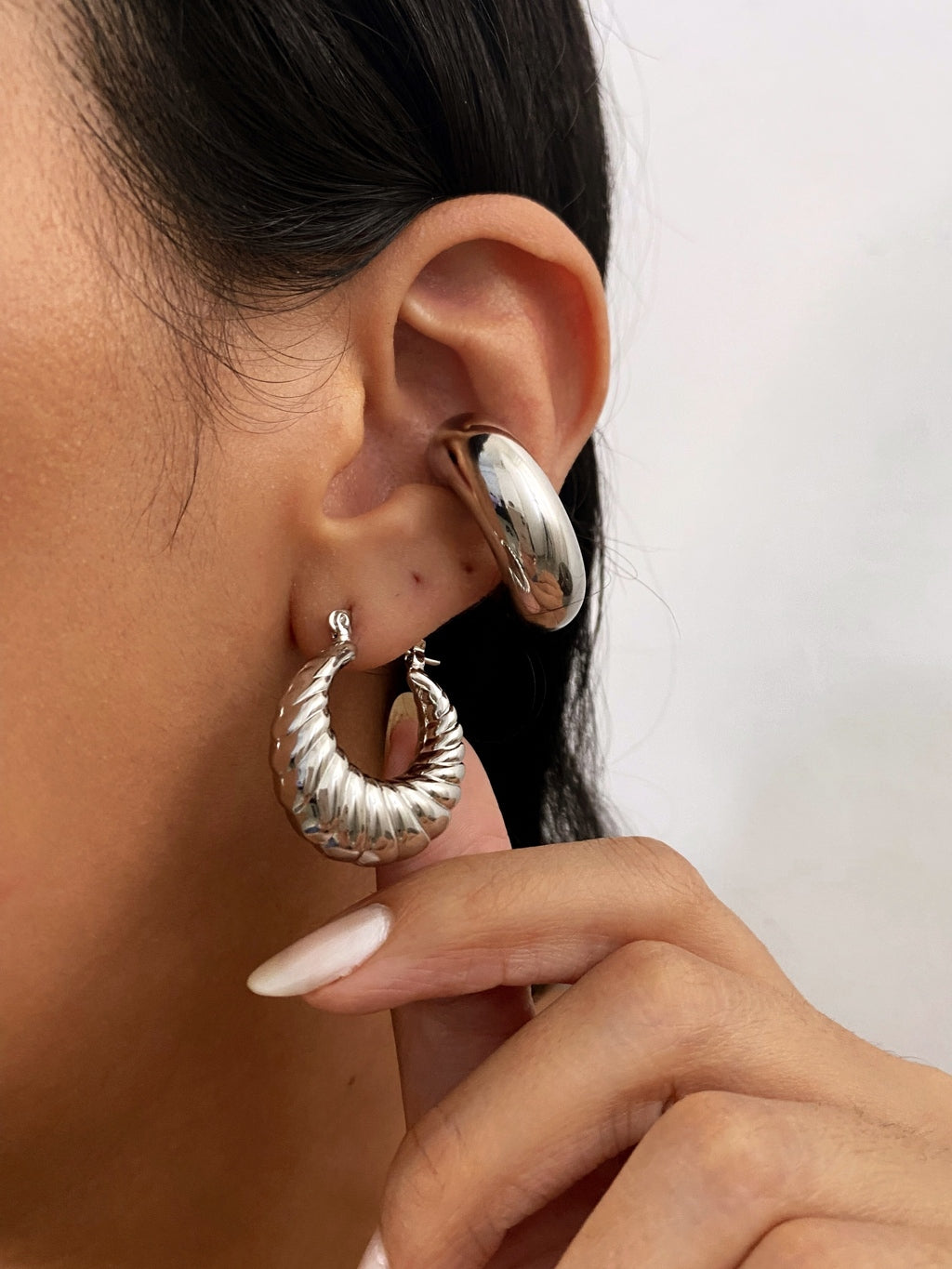 Argollas Croissant silver