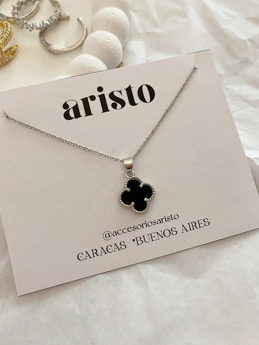 Collar Camila negro silver
