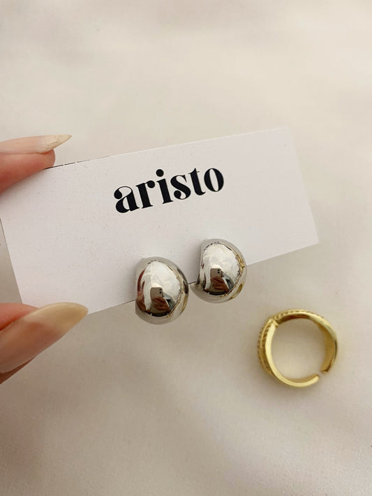 Zarcillos Sara silver