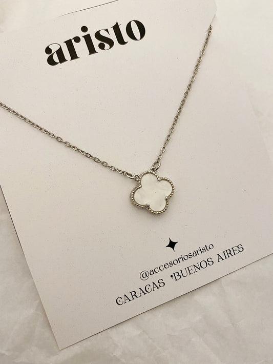 Collar Camila blanco-silver
